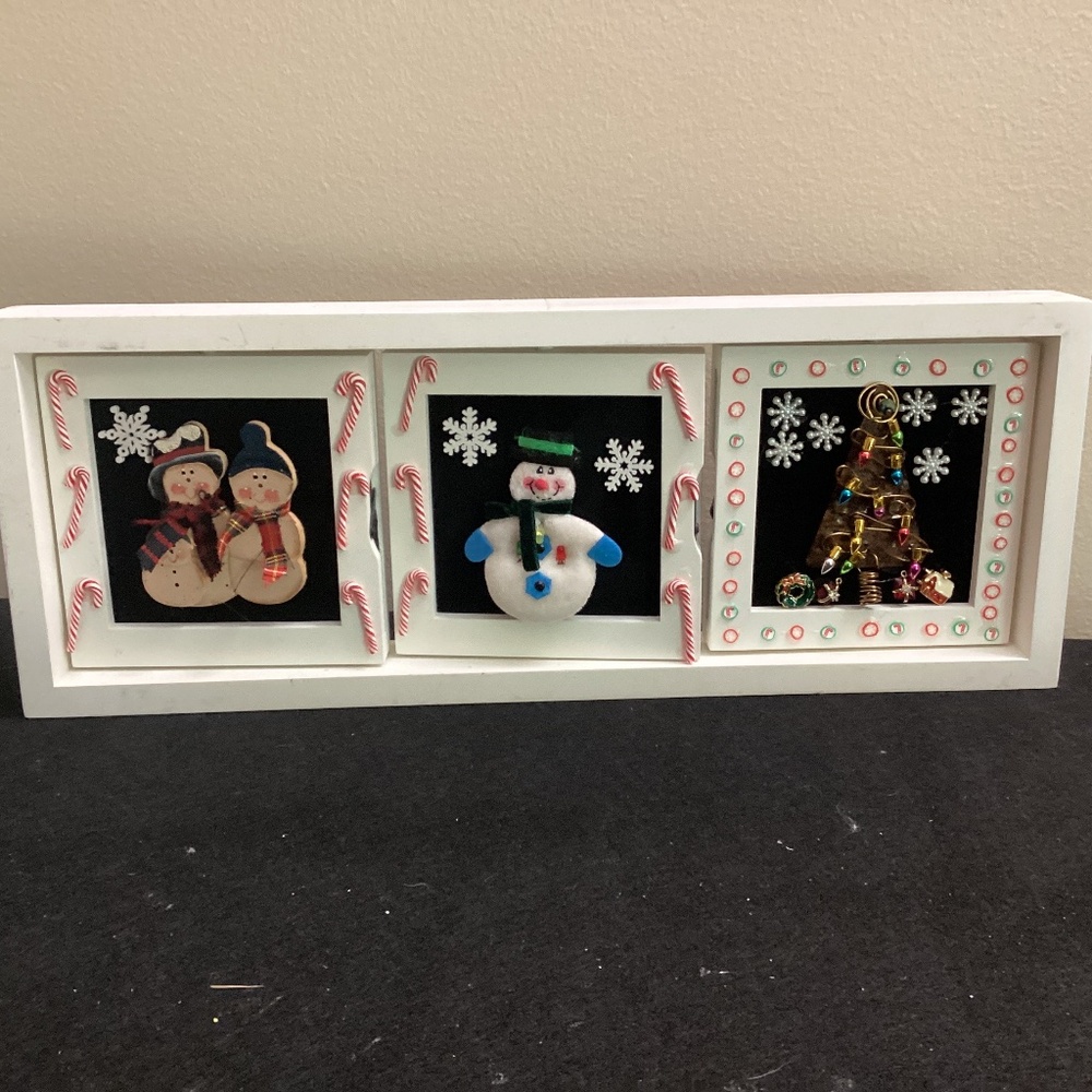 Christmas jewelry art snowman Christmas Tree reindeer candy canes tabletops art